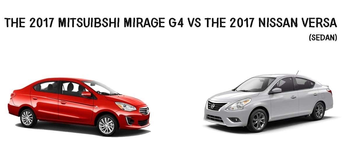 Mistubishi Mirage G4 Comparison with Nissan Versa University Mitsubishi