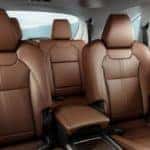 2019 mdx interior with second row captains chairs in tan leather