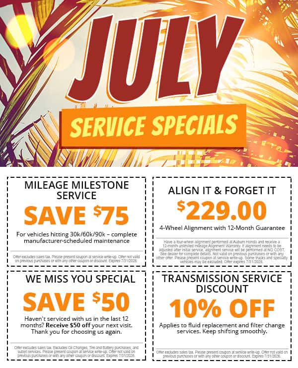 July Service Specials