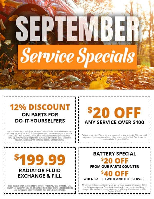 September Service Specials