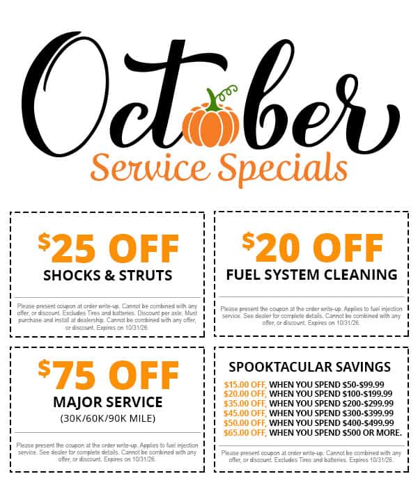October Service Specials