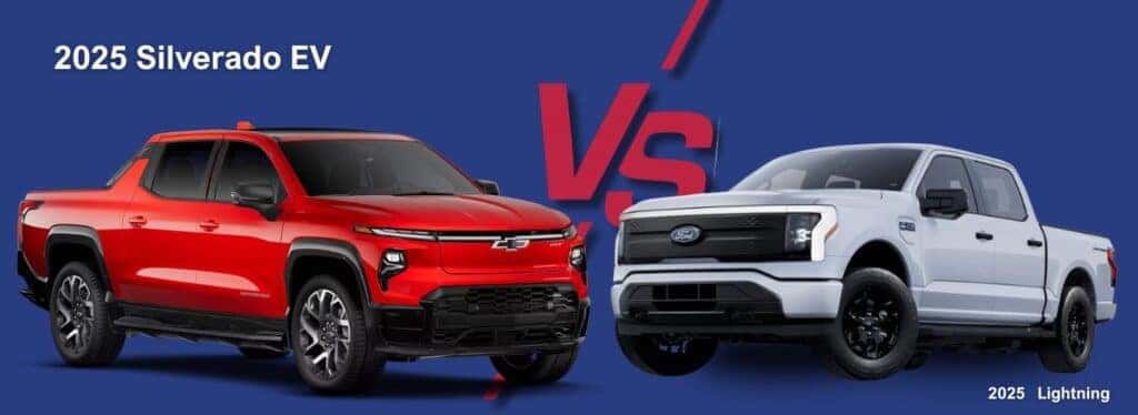 2025 Chevrolet Silverado EV vs Ford F-150 Lightning