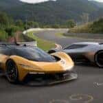 Corvette CX and CX.R Vision Gran Turismo at Nürburgring in Sony’s Gran Turismo 7. Concept vehicles shown. Not available for sale.