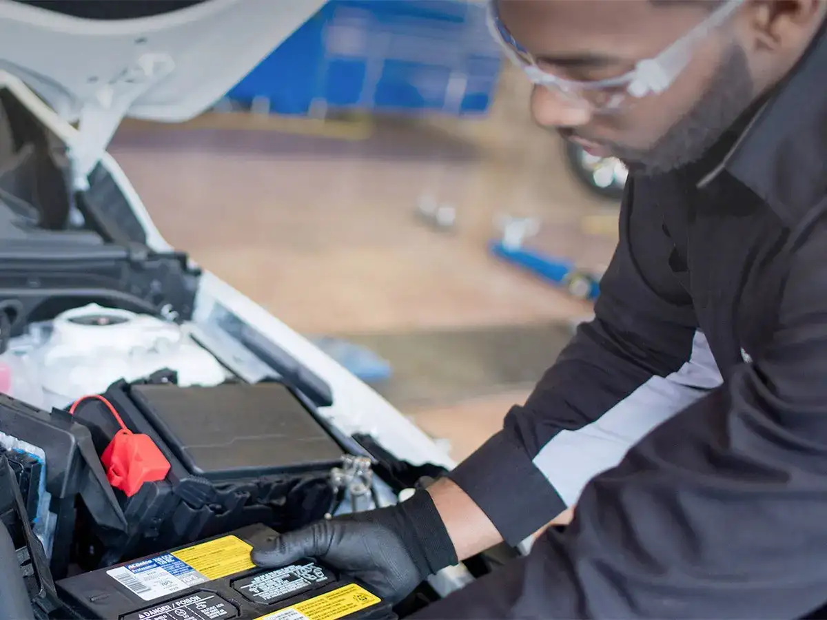 Chevrolet battery testing in a shop