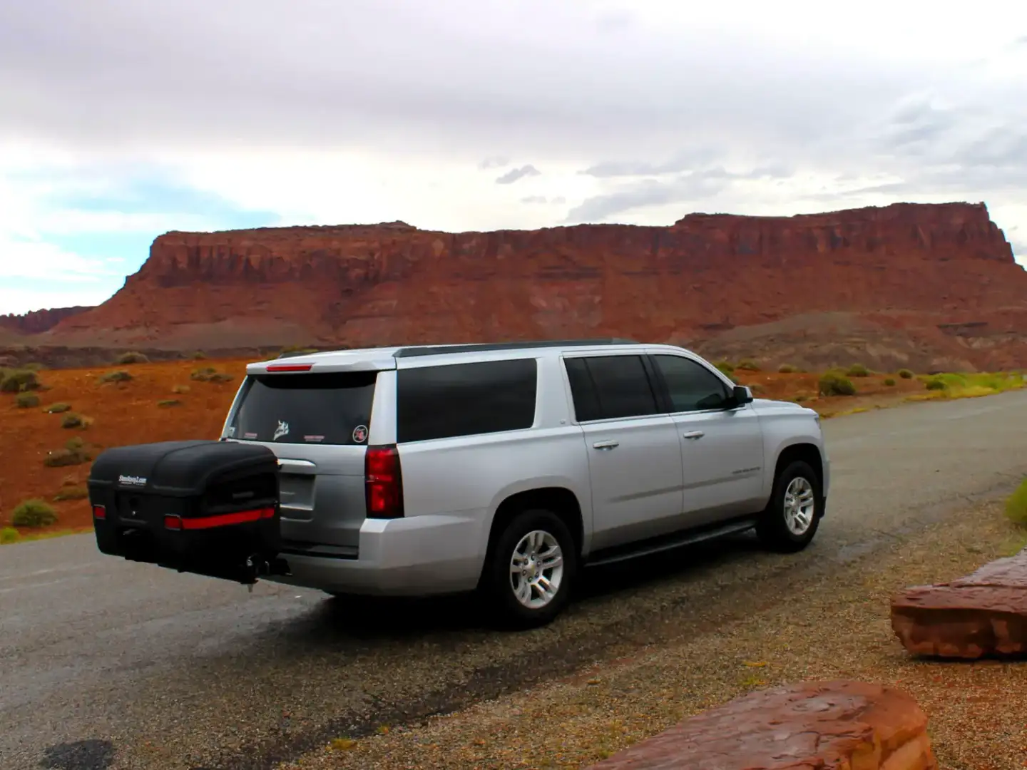 Max Cargo Box Hitch on a Chevy Suburban