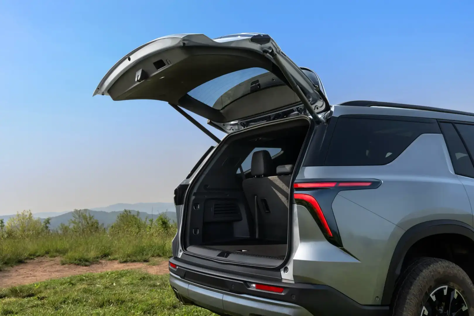 View of an open trunk of the Chevrolet Traverse
