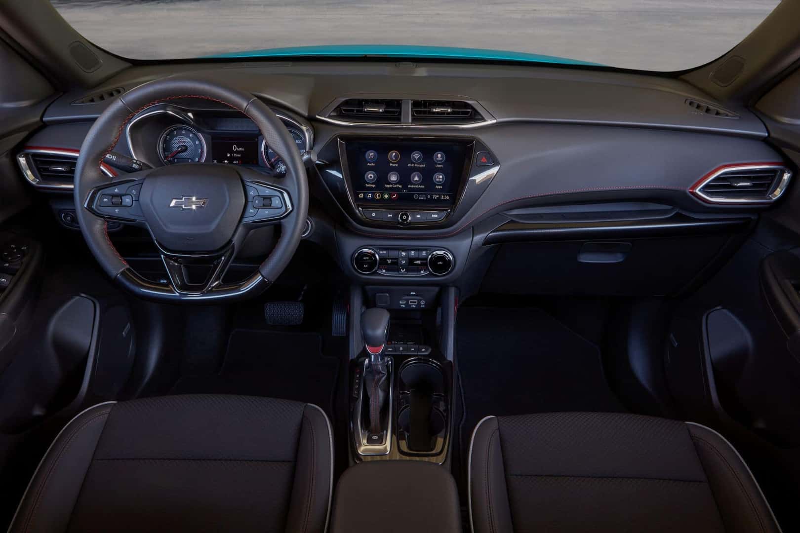 The Innovatively Design Front Interior Of The Comfortable 2022 Chevrolet Trailblazer