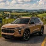 2026 Chevrolet Trax on a rural Ohio two-lane road in Adams County in late summer