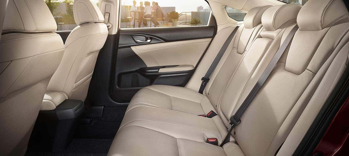 Lots of room in the back seat of the 2019 Honda Insight