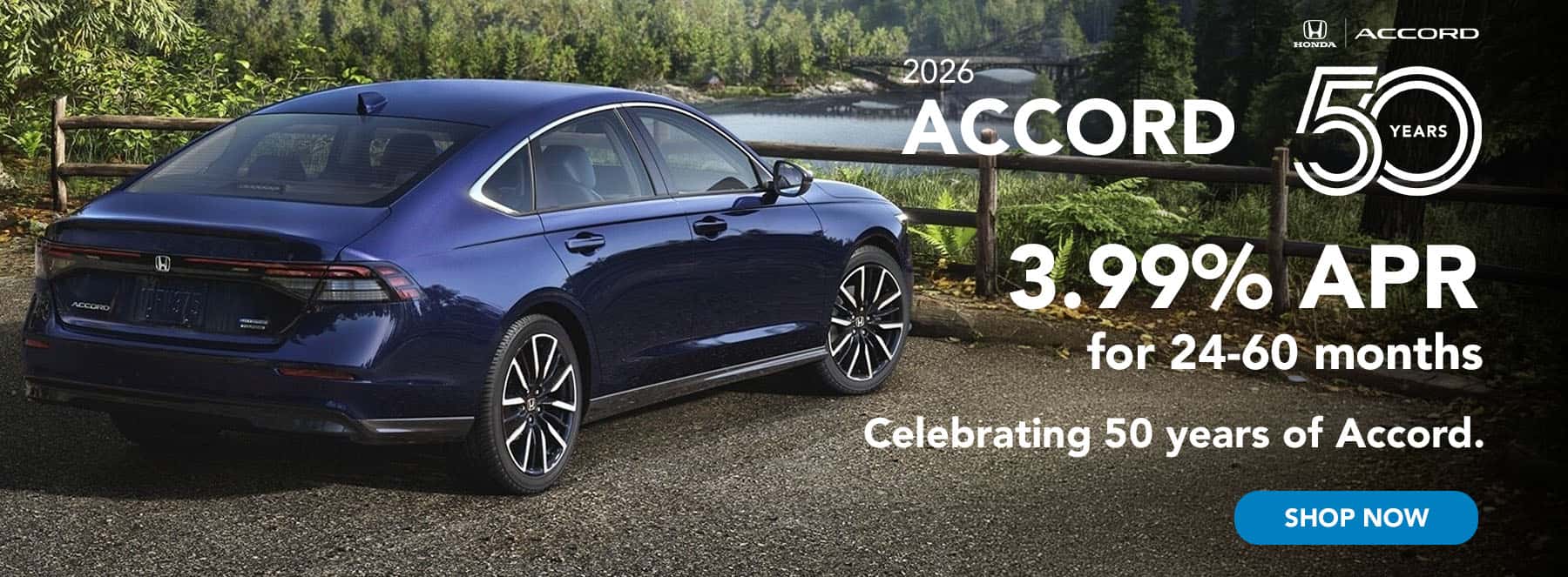 Honda Accord fifty year anniversary three point nine percent apr for twenty four to 60 months