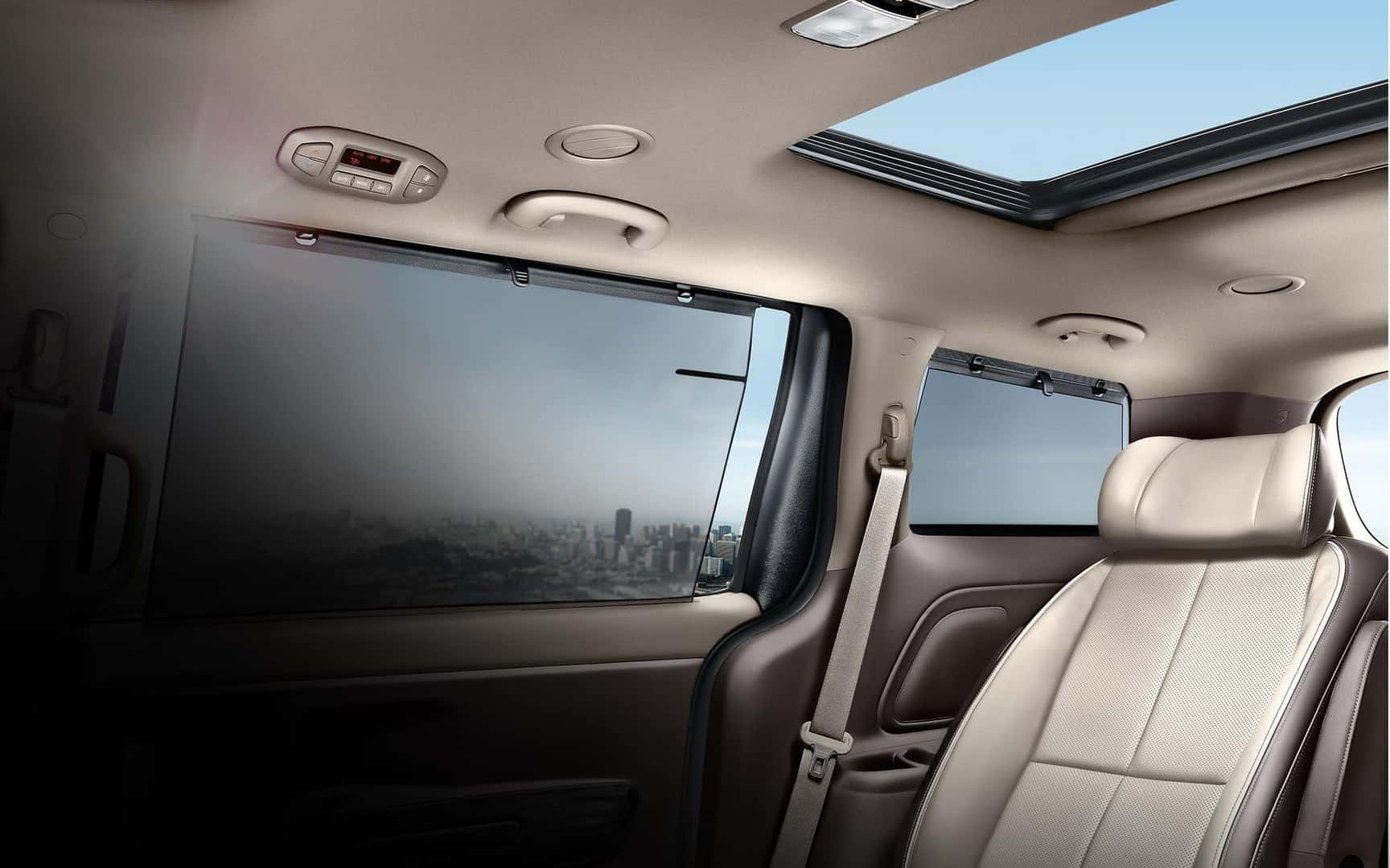 2018 Kia Sedona available Second- and Third-Row Retractable Sunshades