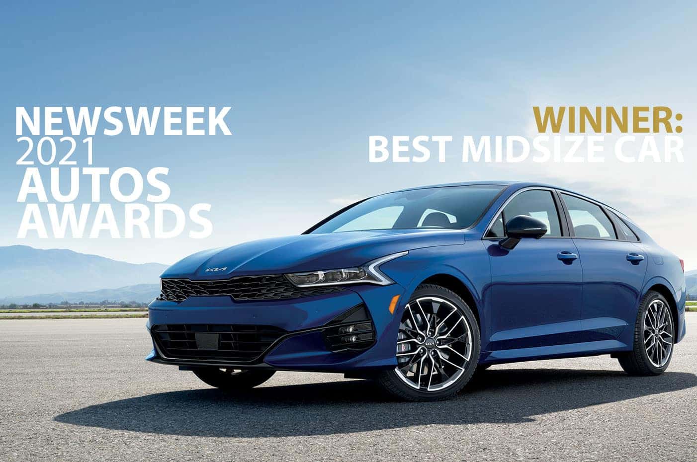 Kia K5 winner of the 2021 Newsweek Autos Awards for Best Midsize Car