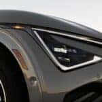 A closeup of 2025 KIA EV6 LED headlights