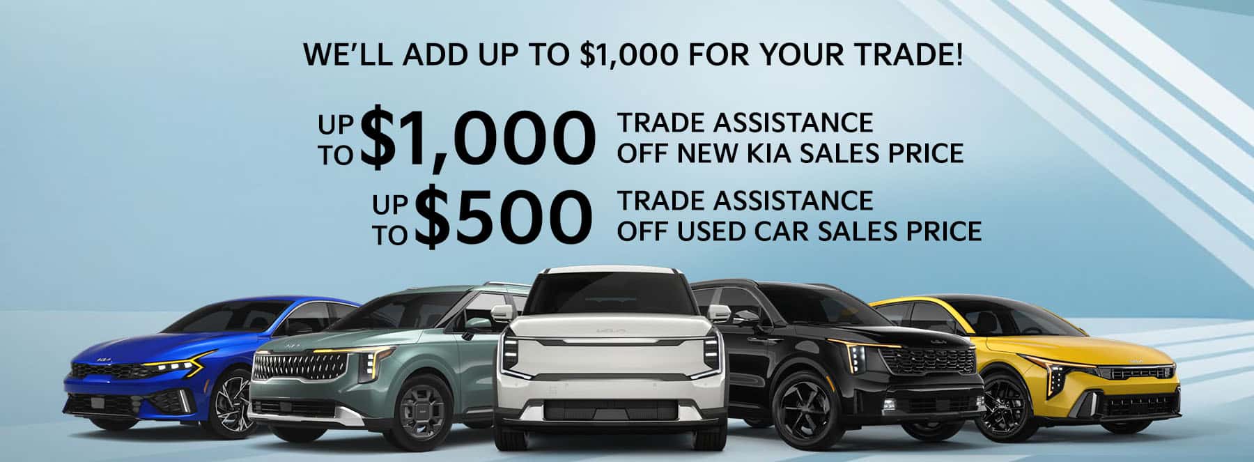 up to 1000 trade in assistance at Beaverton Kia this month!
