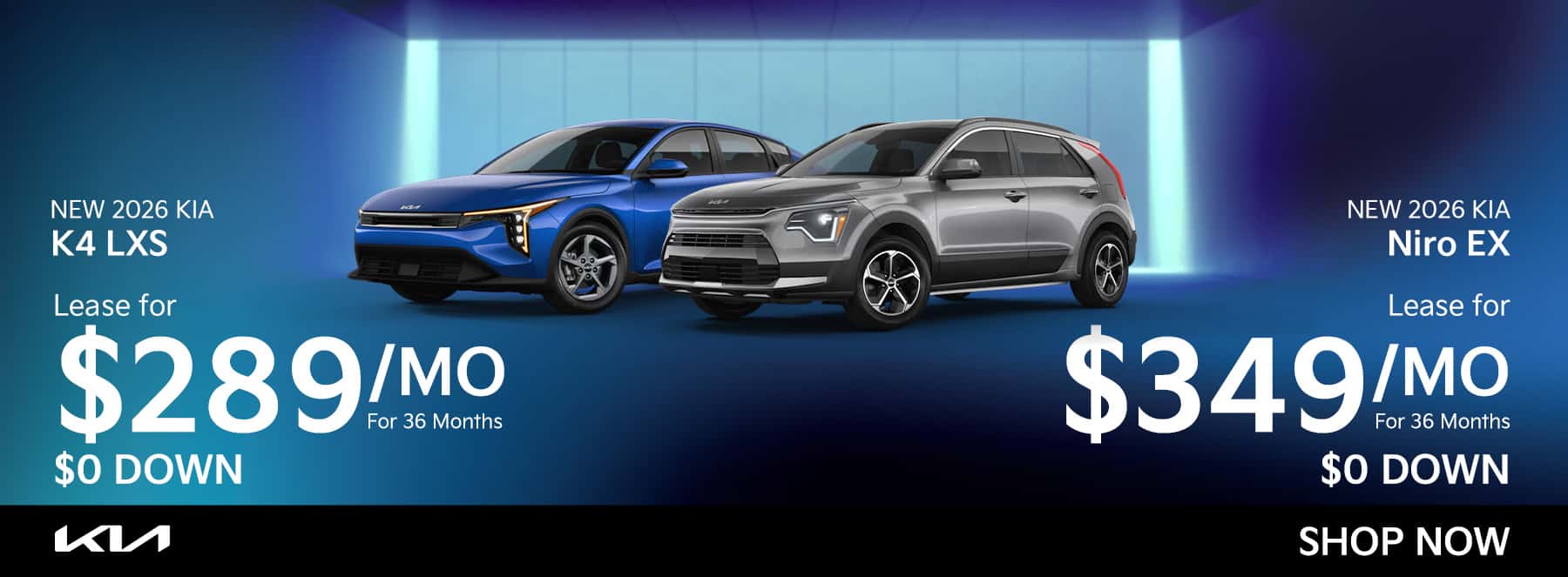 K4 for two eight nine a month and niro for three forty nine a month