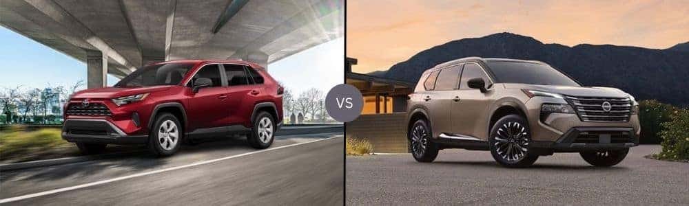 Compare the 2025 Toyota RAV4 vs. 2025 Nissan Rogue