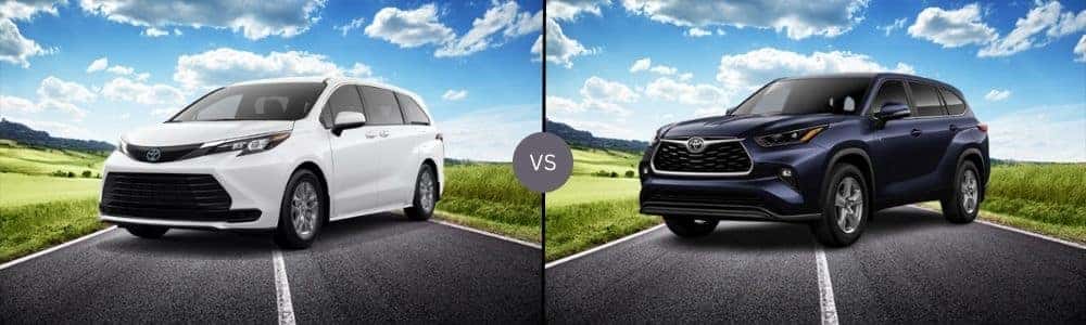 2025 Toyota Sienna vs. Toyota Highlander | Minivan or SUV?
