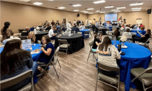 people sitting at tables