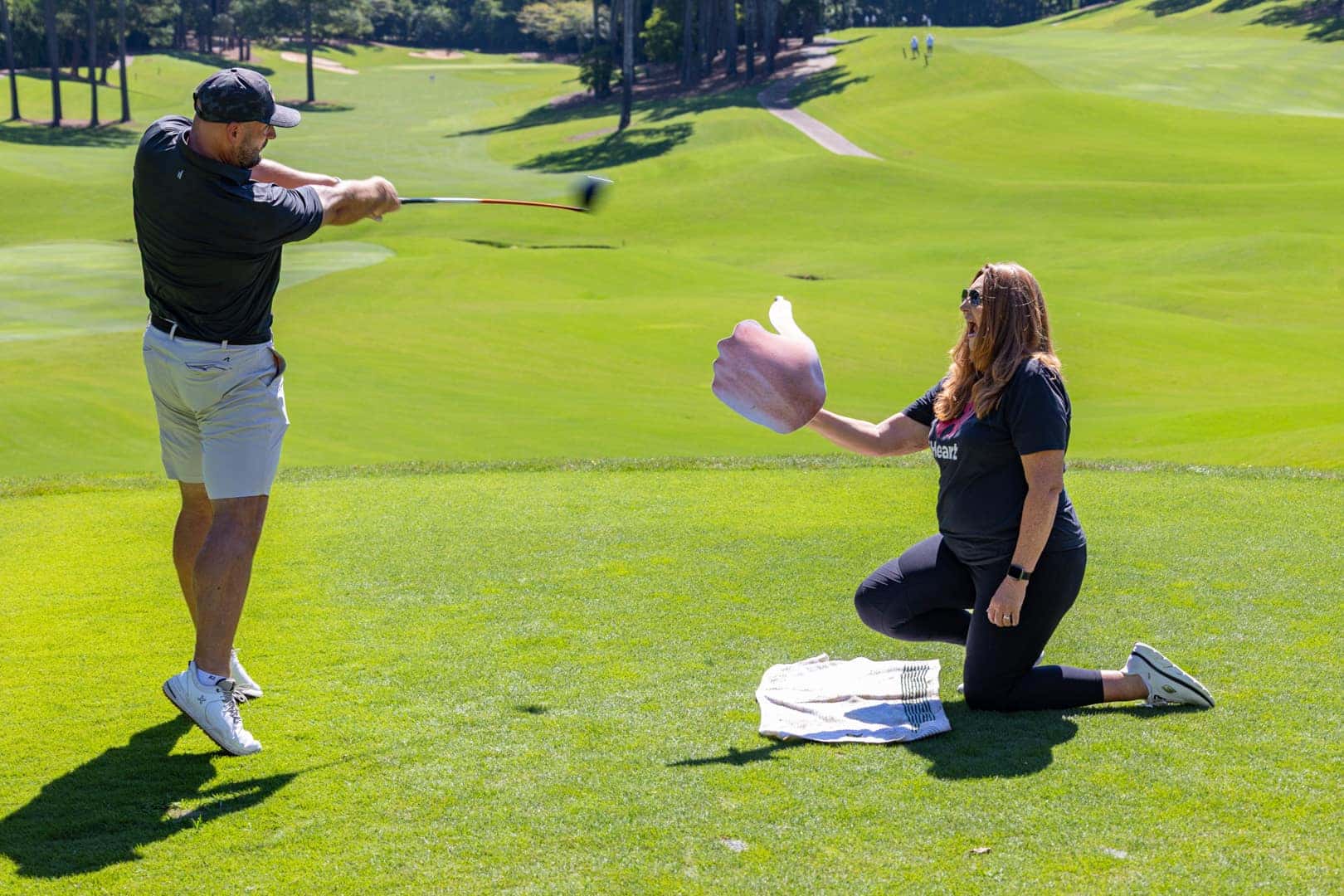 Long drive golf shot