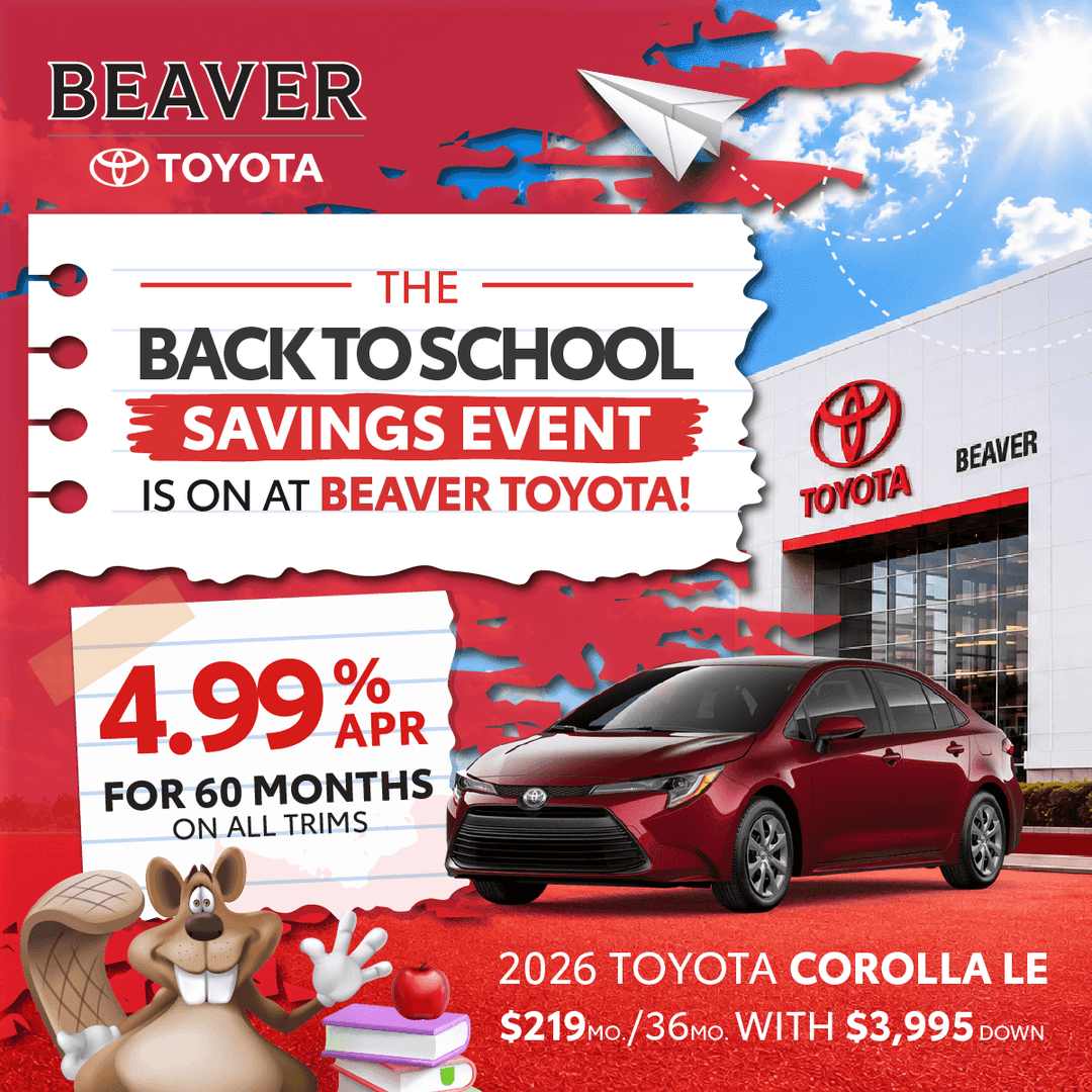 Rates as low as 4.99% on Corolla