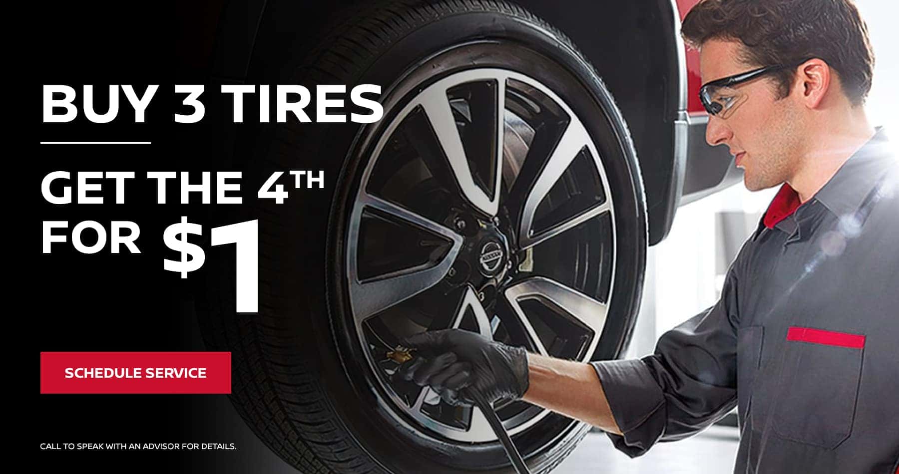 Buy 3 tires - Get the 4th for $1