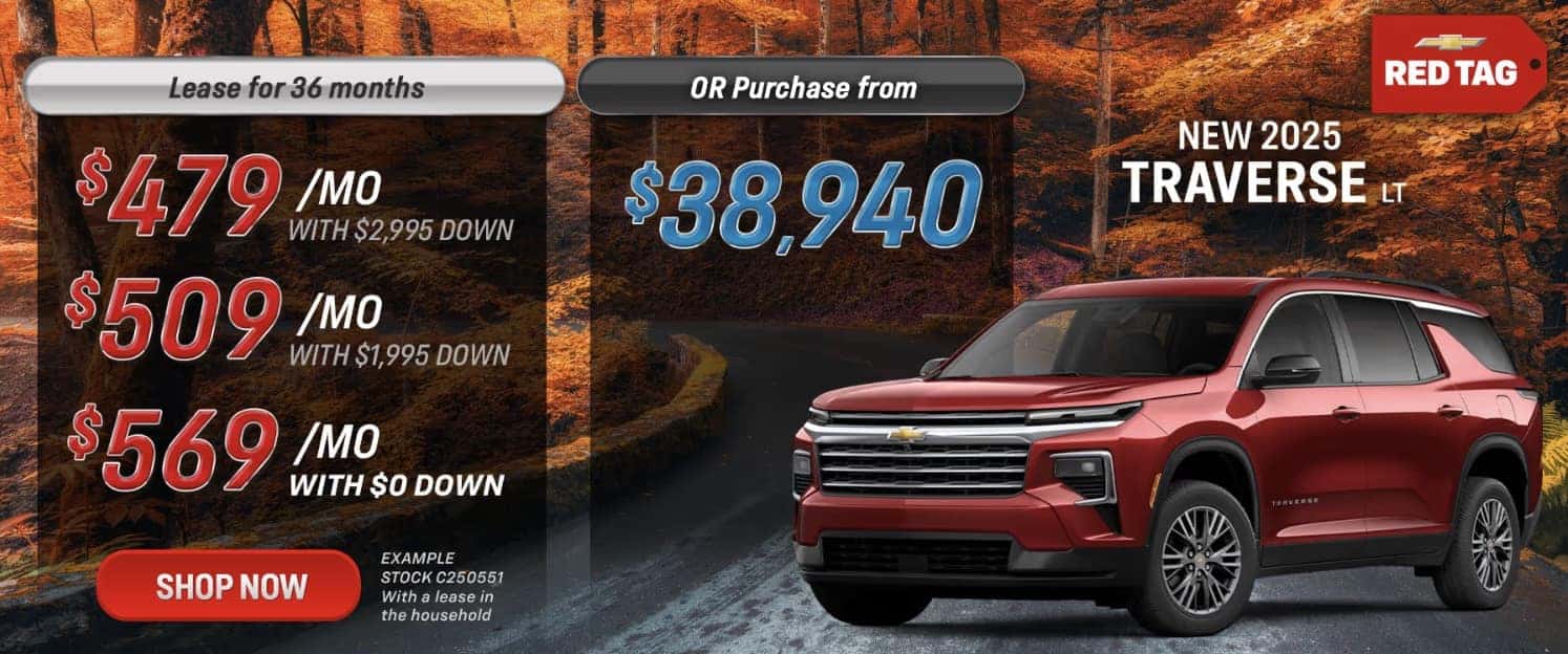 2025 Chevrolet Traverse LT black friday deal in Grove City, OH