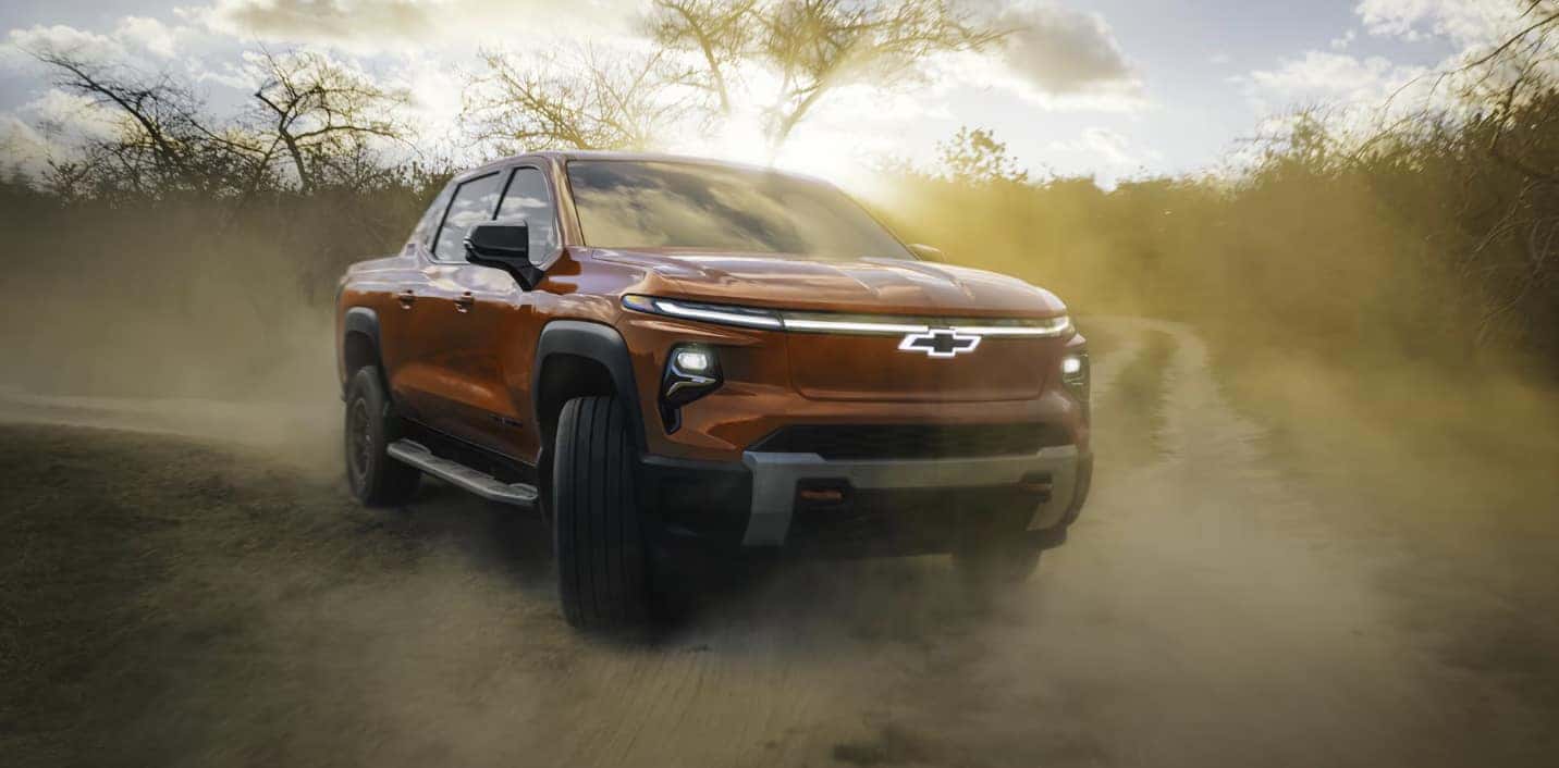 New orange 2026 Chevy Silverado EV available in Grove City, OH