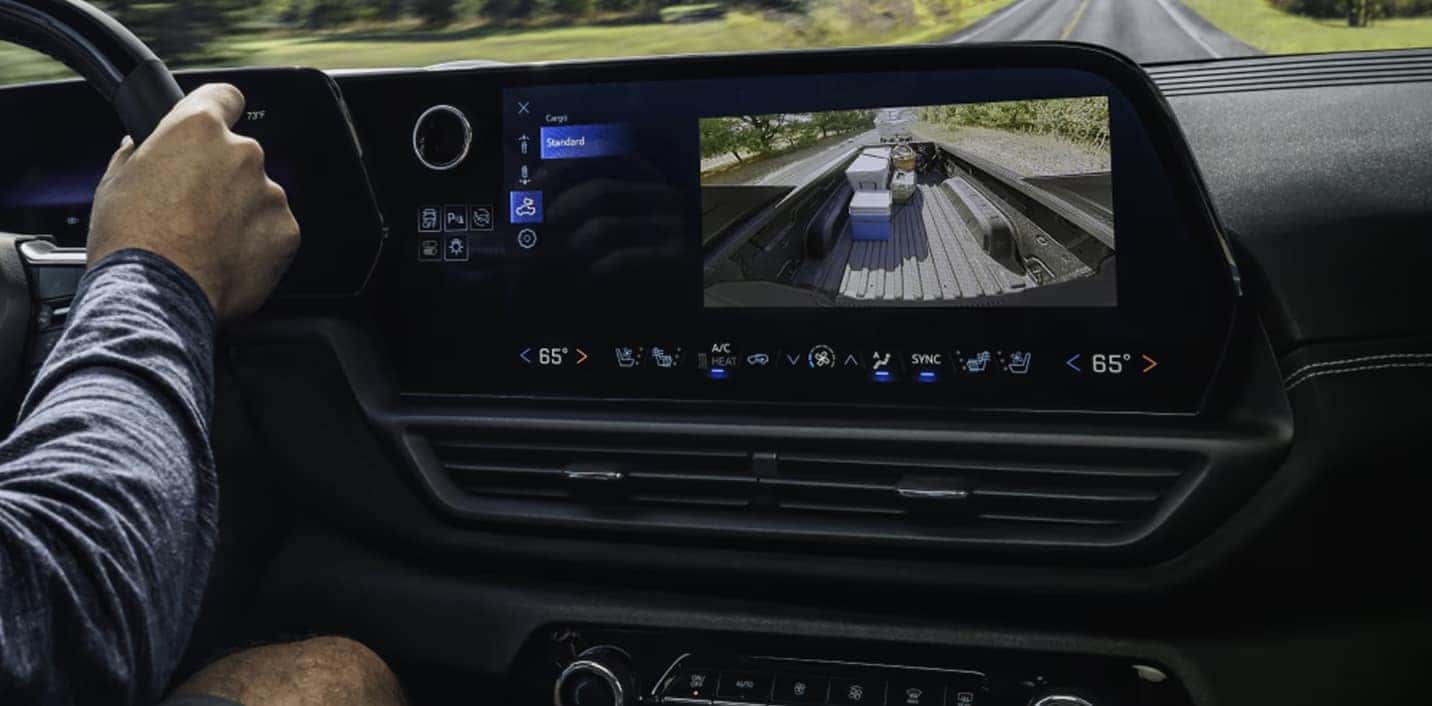Touchscreen of 2026 Chevy Silverado EV for sale near Galloway, OH