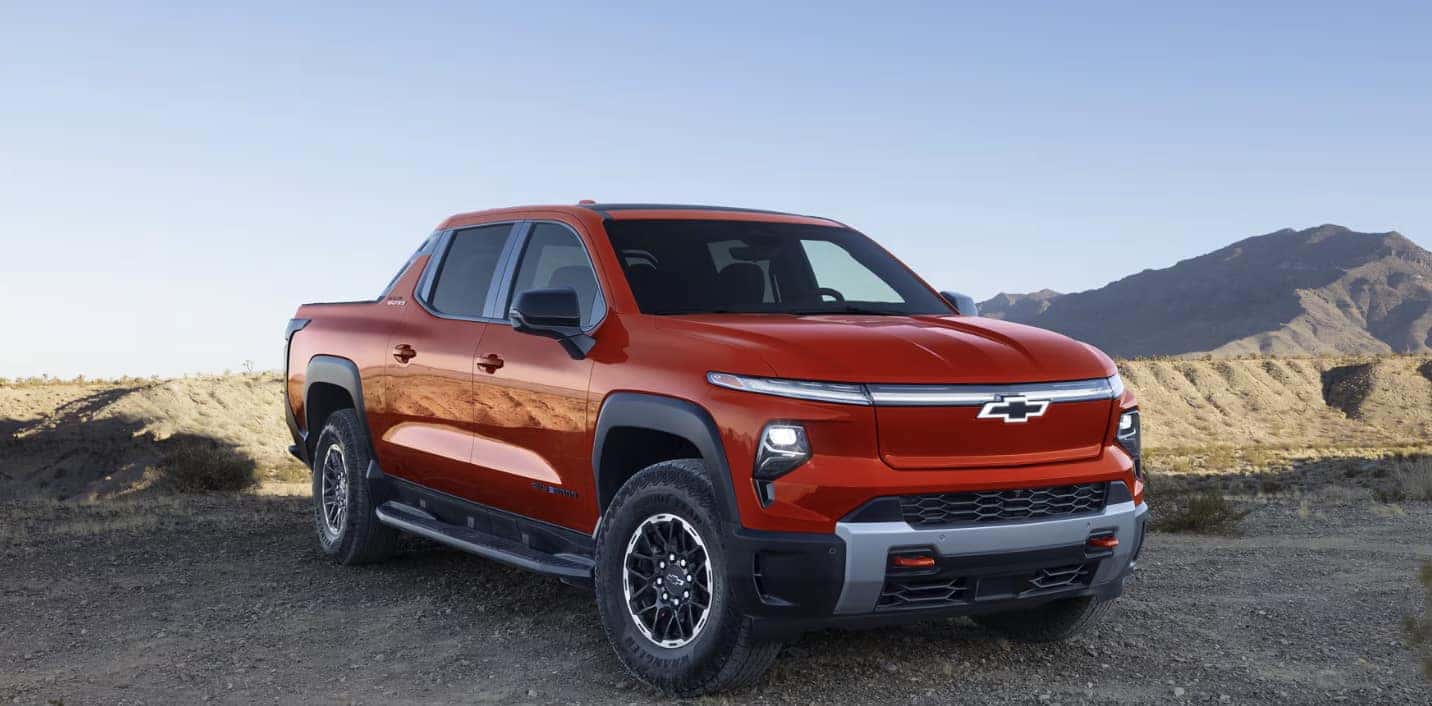 Alt text: New Habanero Orange 2026 Chevy Silverado EV in Grove City, OH