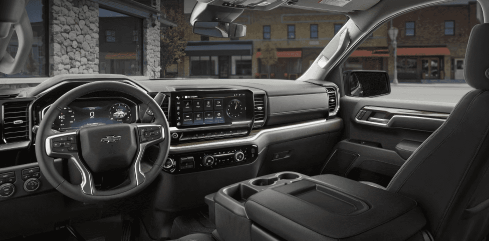 Interior of new Chevy Silverado 1500 for sale near Hilliard, OH