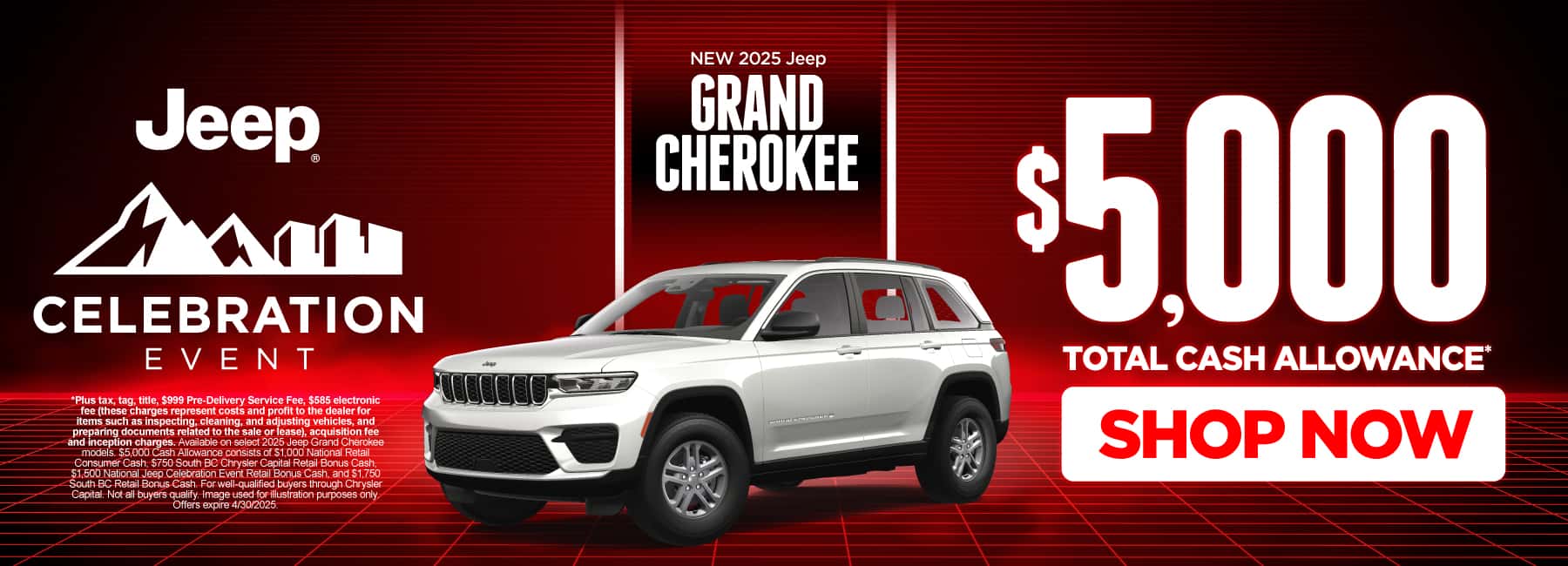 2025 Jeep Grand Cherokee $5,000 Total Cash Allowance*