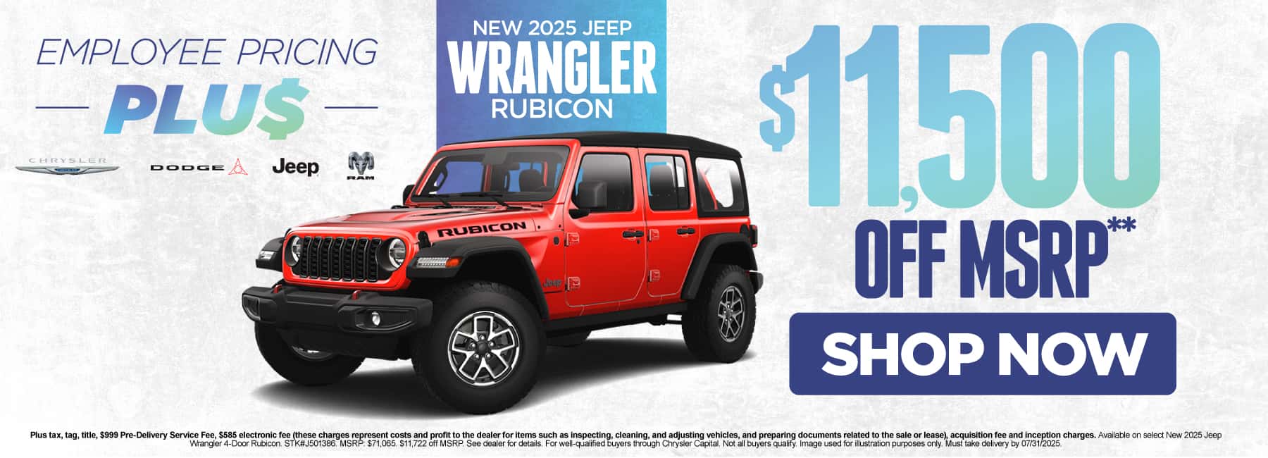 New 2025 Jeep Wrangler Rubicon $11,500 Off MSRP*