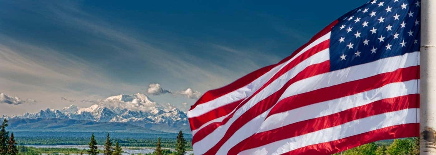 American Flag in Alaska