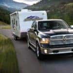 Ram 1500 towing trailer through mountain roads