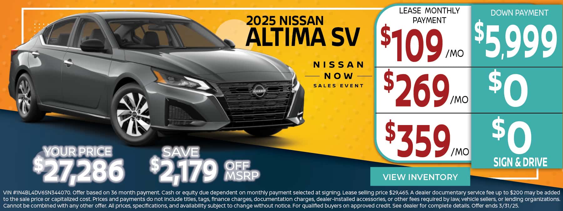 2025 Nissan Altima SV