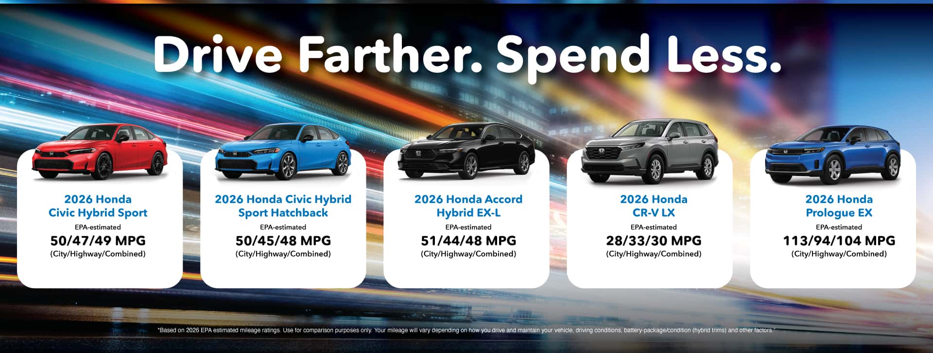 Drive Farther. Spend less