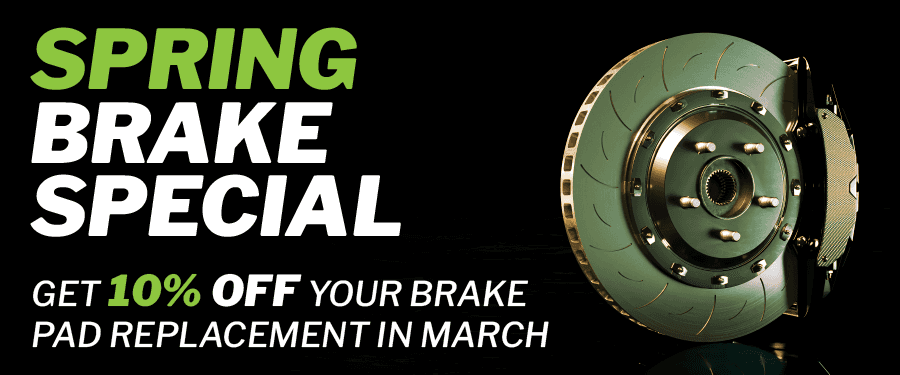 Spring Brake Special - Get 10% off your brake pad replacement in March
