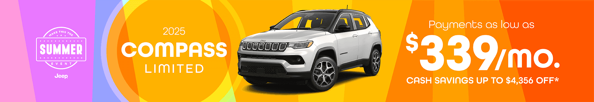2025 Compass Limited : Payments as low as $339 per month - Cash savings up to up to $4356 off -
