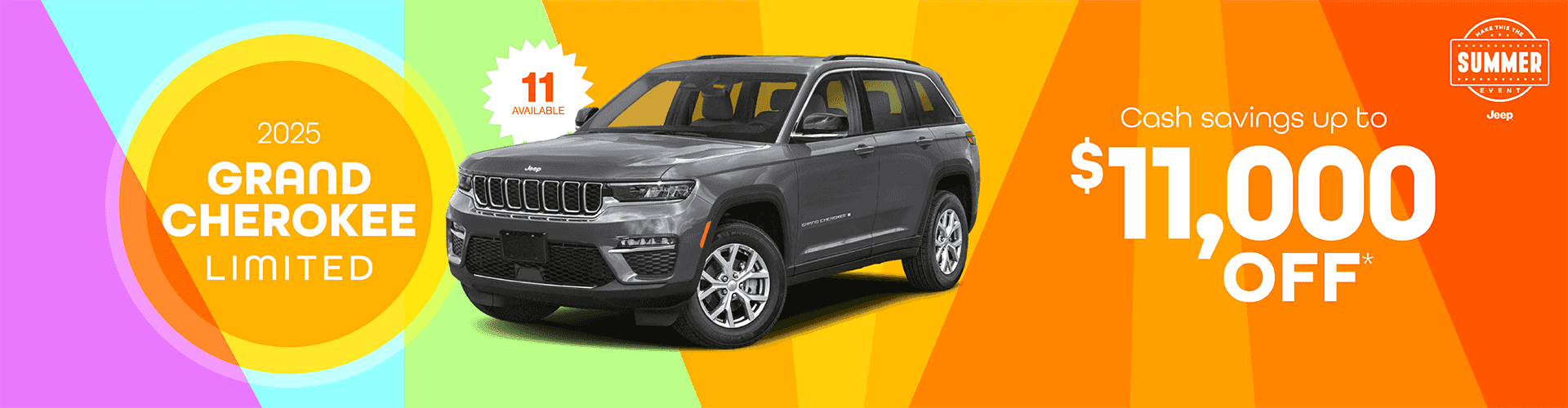 2025 Grand Cherokee Limited : Cash savings up to up to $11,000 off - -