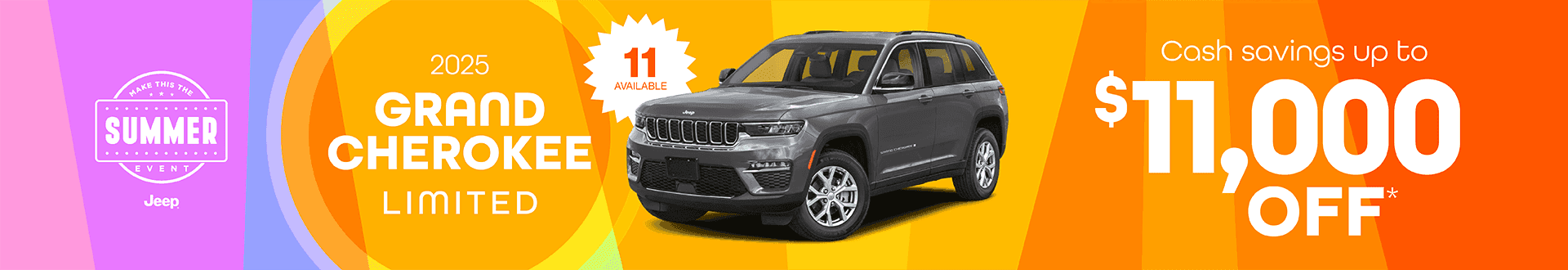 2025 Grand Cherokee Limited : Cash savings up to up to $11,000 off - -