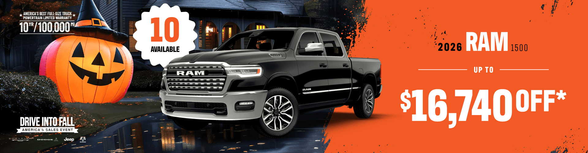 2026 RAM 1500 all : $16,740 off!*