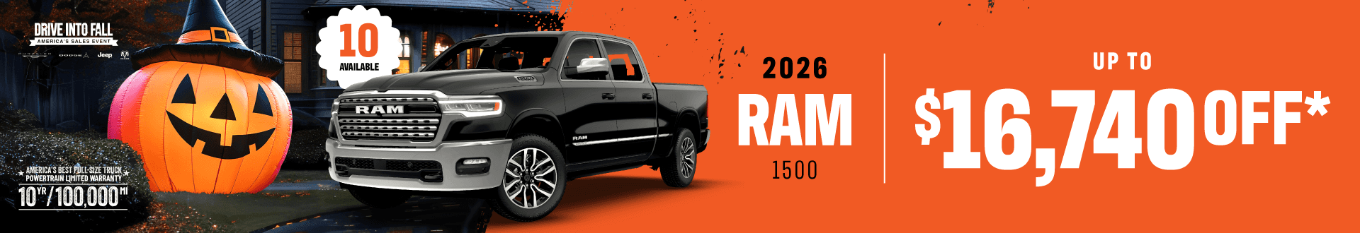 2026 RAM 1500 all : $16,740 off!*