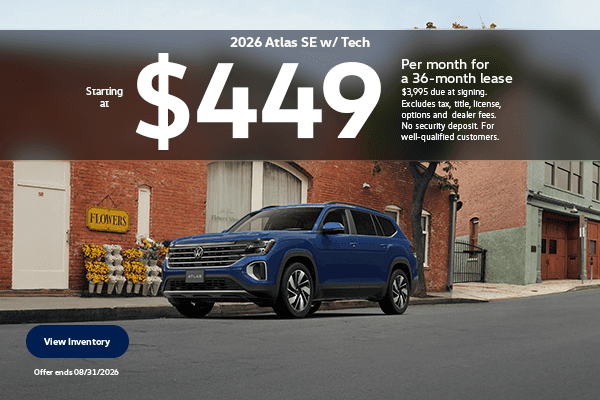 Lease a 2026 Atlas SE w/ Tech