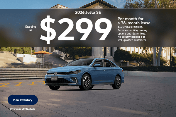 Lease a 2026 Jetta SE