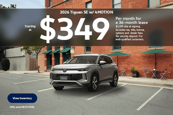 Lease a 2026 Tiguan SE w/ 4MOTION