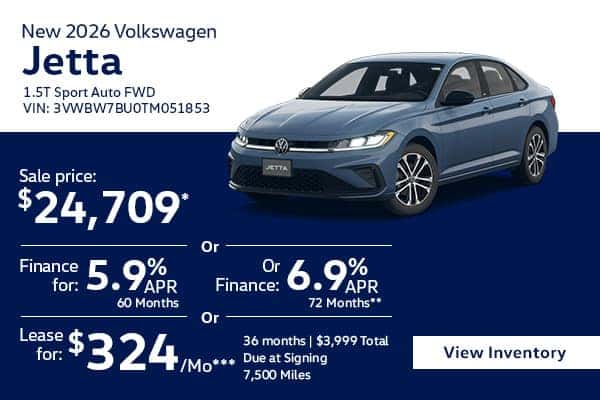 New 2026 Volkswagen Jetta 1.5T Sport Auto FWD