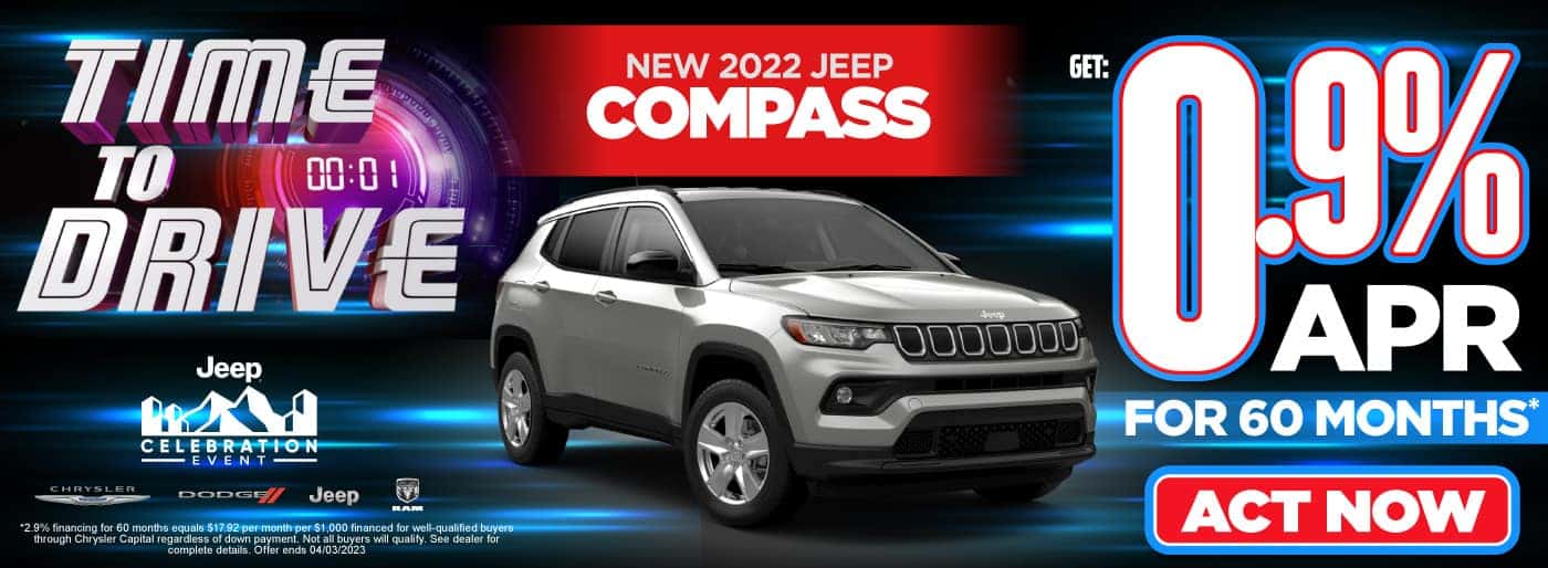 New 2022 Jeep Compass - 0.9% APR for 60 months* - Act Now