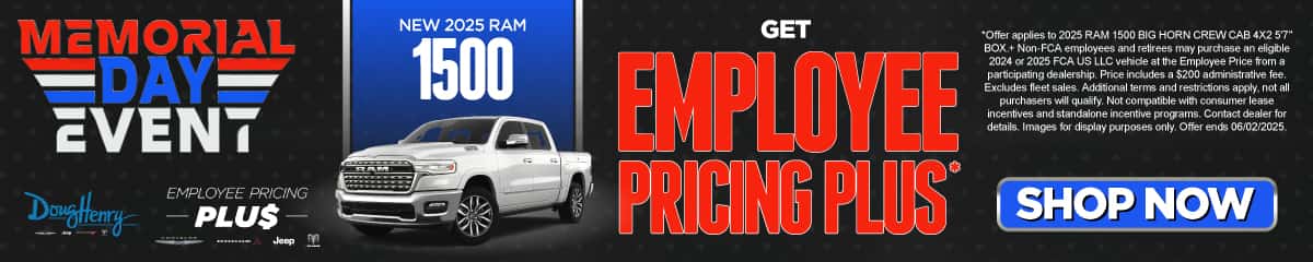 NEW 2025 RAM 1500 GET EMPLOYEE PRICING PLUS*