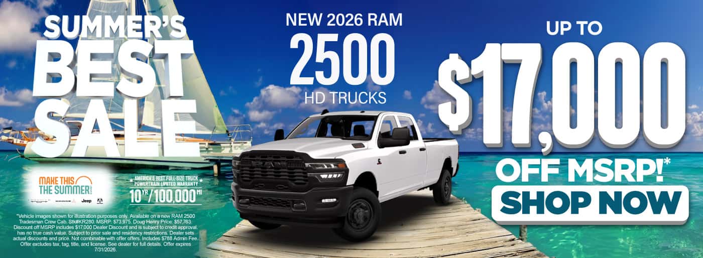 New RAM 2500 HD Trucks Up To $17,000 Off MSRP!*
