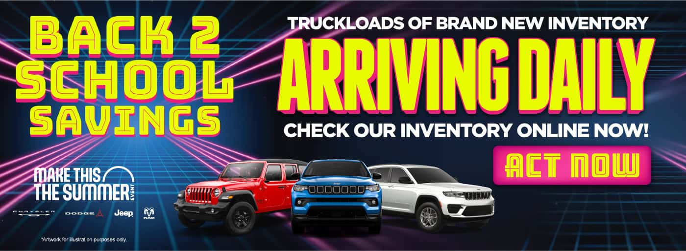"Truckloads of brand new inventory ARRIVING DAILY" Check our inventory online now!